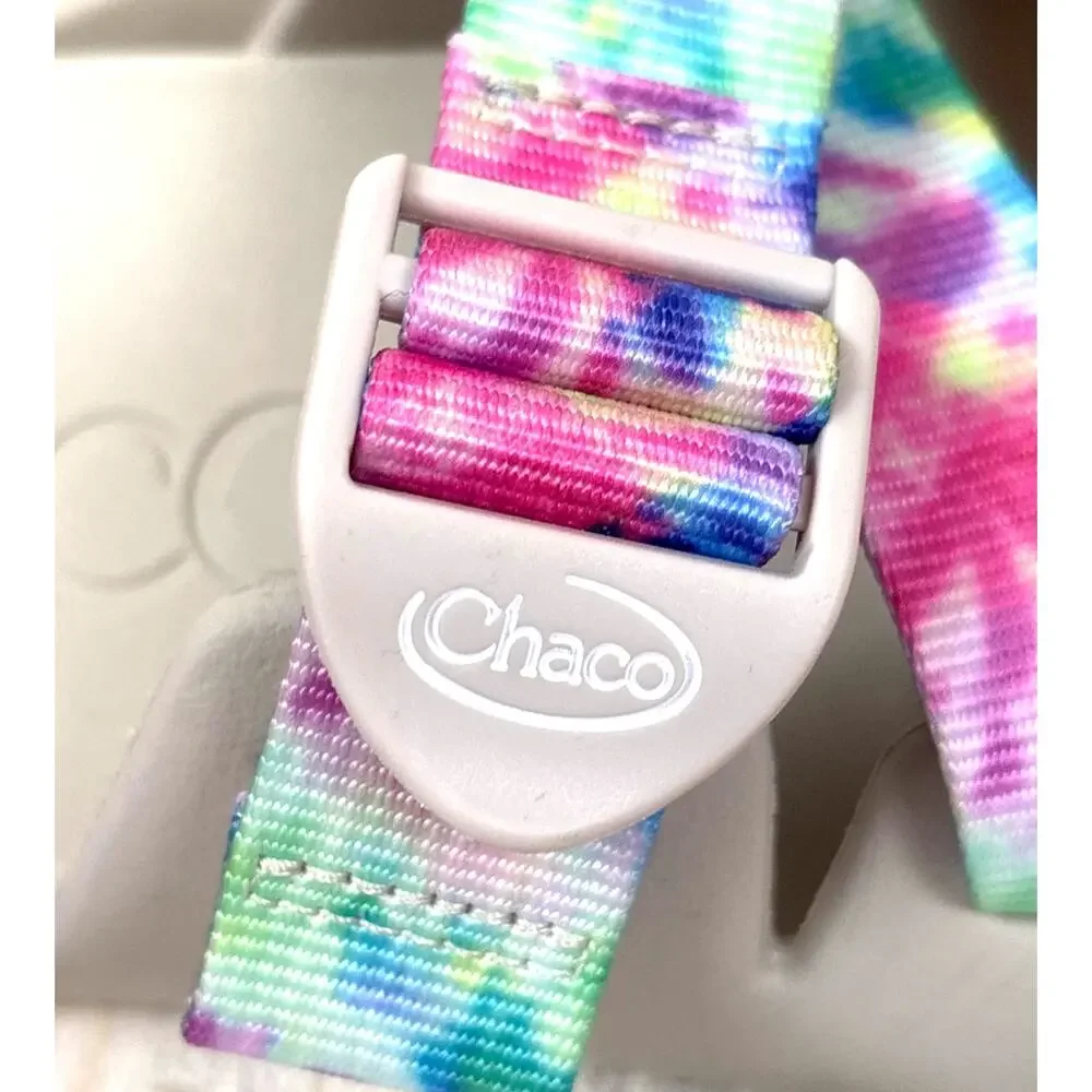 Chaco Womens 7 Tie Dye Multi Chillos Buckle Slip On Slide Sandals NEW